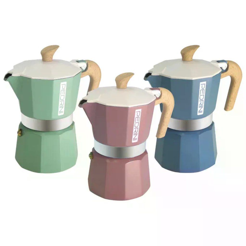 Pedrini MyMoka Color Caffettiera Moka 6 Tazze in Alluminio Pedrini MyMoka Color Caffettiera Moka 6 Tazze in Alluminio