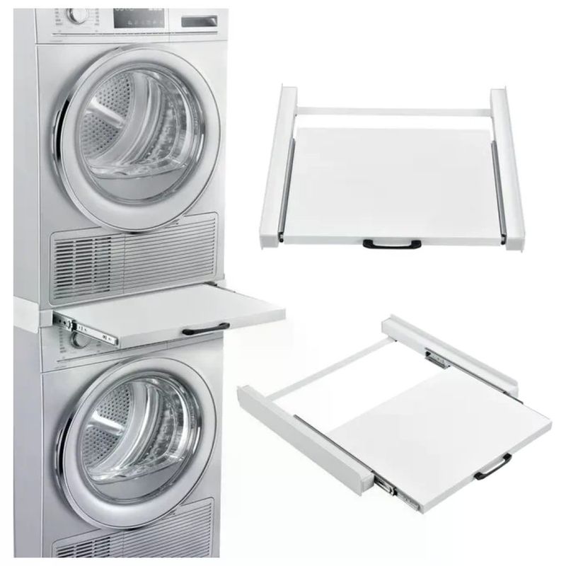 Munari LCL061BI Kit fisso di sovrapposizione lavatrice e asciugatrice, bianco