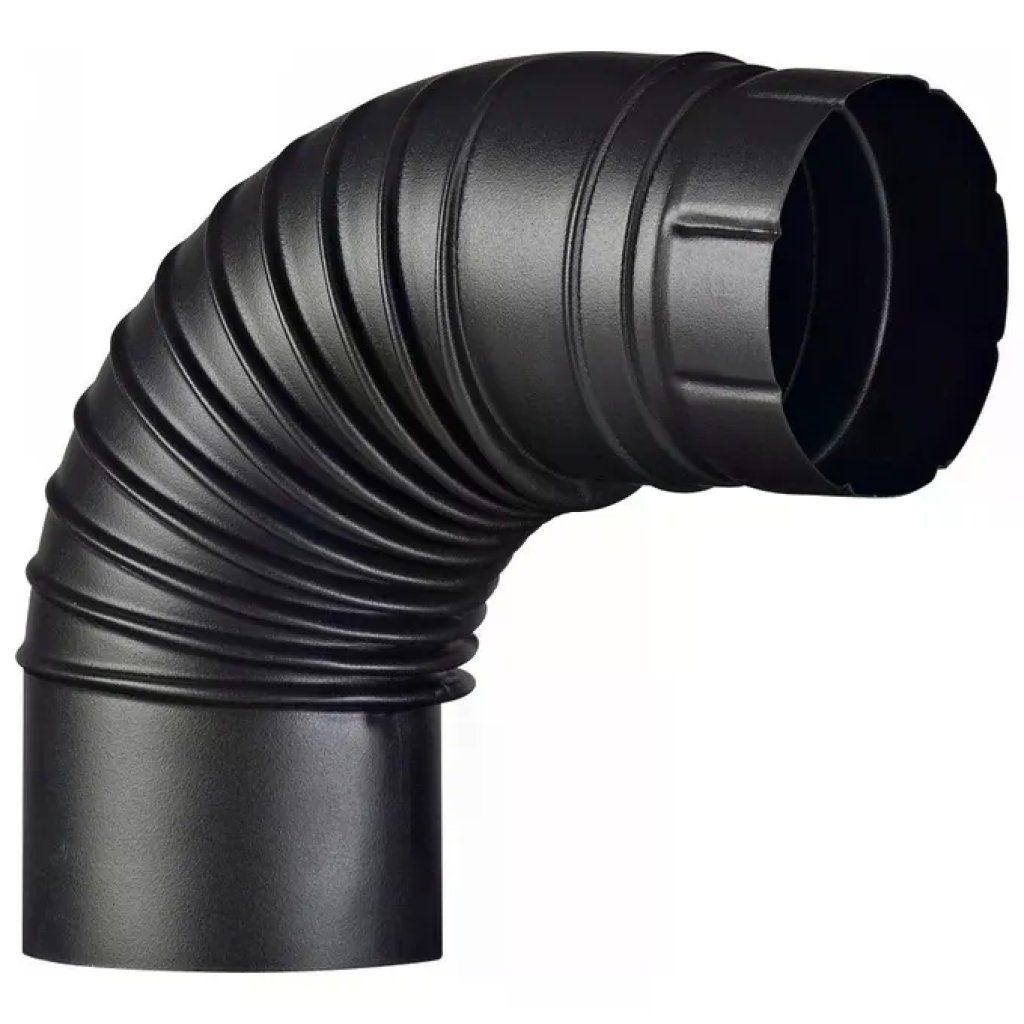 ALA 2000 Aeternum Gomito Smaltato 90° 12 cm Nero Opaco