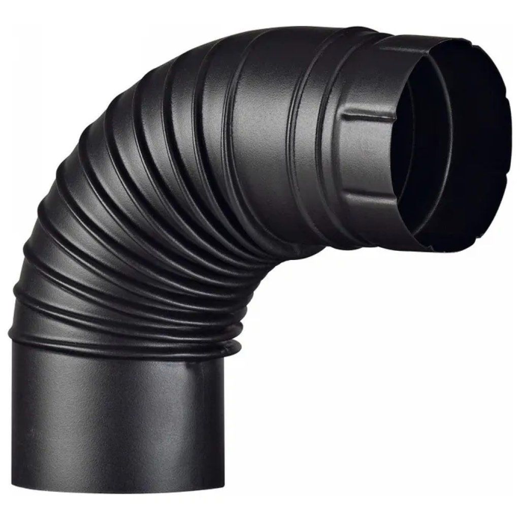 ALA 2000 Aeternum Gomito Smaltato 90° 12 cm Nero Opaco