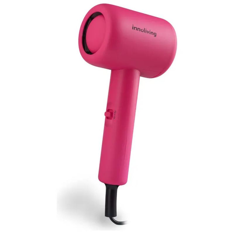 Innoliving INN-612 Asciugacapelli da Viaggio 1000 W, Pieghevole, 2 Velocità, Fucsia