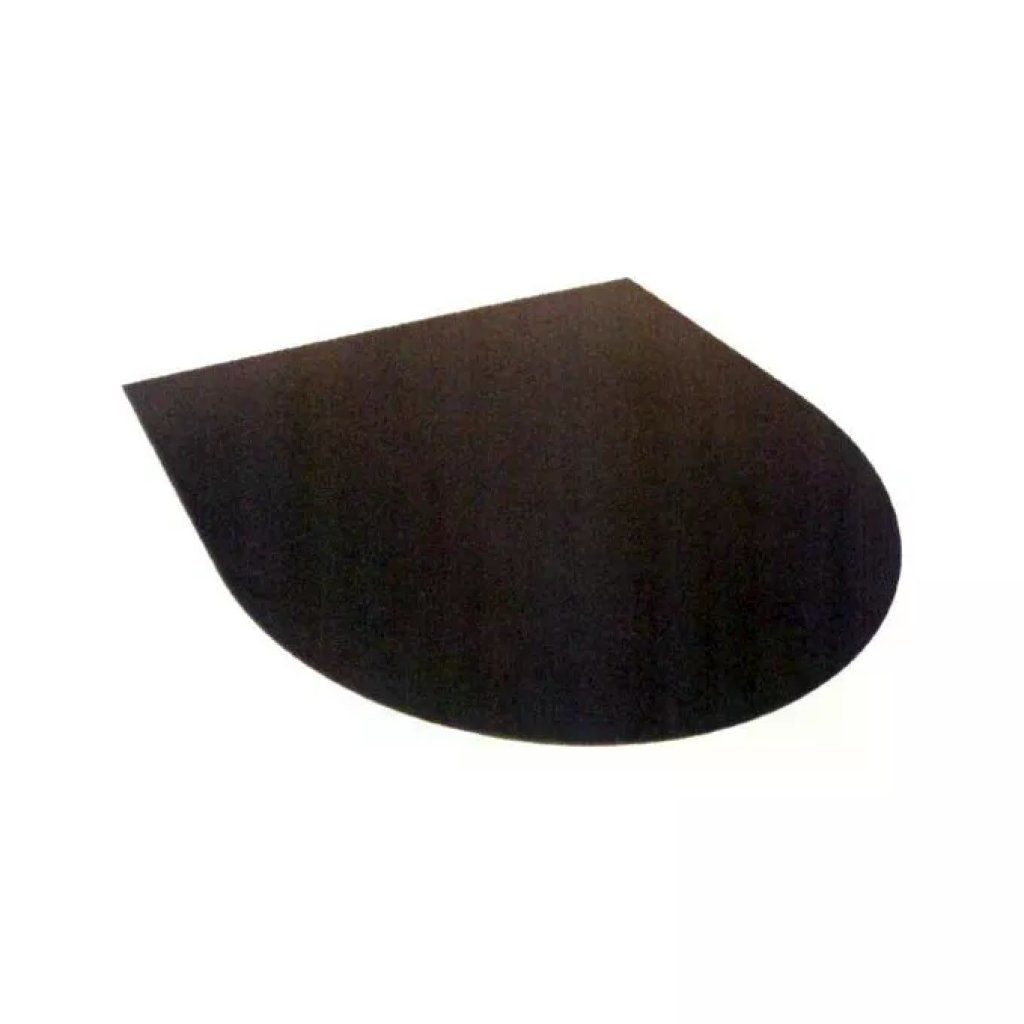 MILLE Pedana Semitonda per Stufa 84×84 cm in Acciaio Nero