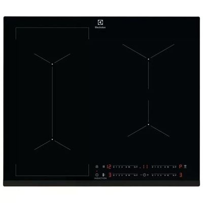 Electrolux CIL63443 Serie 600 Piano a Induzione 60 cm, 4 Zone, Bridge, Hob2Hood e Slider Touch, Nero
