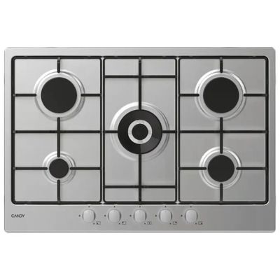 Candy CHW74WX Idea – Piano cottura a gas 75 cm, 5 fuochi, acciaio inox Candy CHW74WX Idea – Piano cottura a gas 75 cm, 5 fuochi, acciaio inox