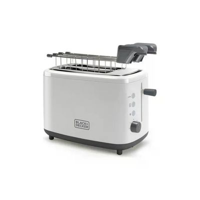Black+Decker BXTOA820E Tostapane 2 Fette, 820 W, Bianco