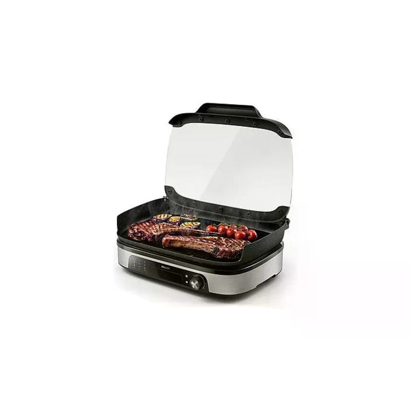 Philips HD6212/90 Griglia Elettrica da Tavolo 2400 W con Affumicatore e Infusore di Aromi