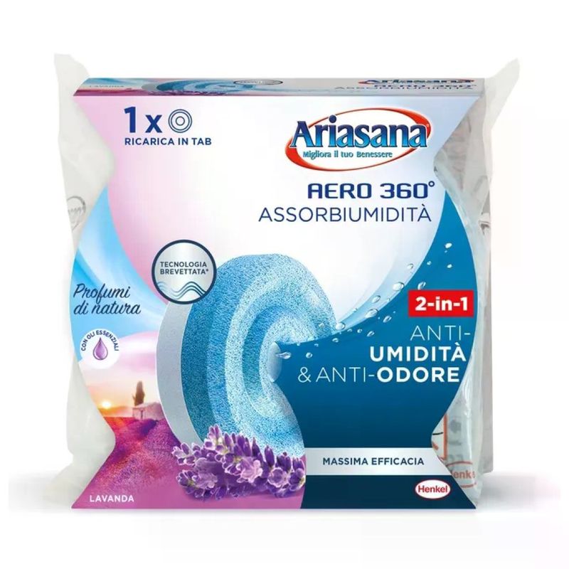 HENKEL Ariasana Aero 360° Ricarica Assorbiumidità Lavanda Relax 450 g HENKEL Ariasana Aero 360° Ricarica Assorbiumidità Lavanda Relax 450 g