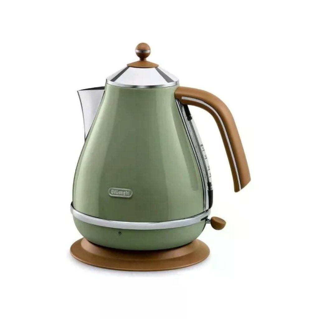 DELONGHI De’Longhi Icona Vintage KBOV2001.GR Bollitore Elettrico Verde, 1,7 L, 2000 W