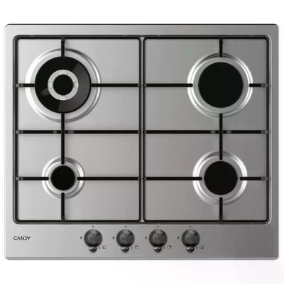 Candy Classic CHW6BR4WTX Piano cottura a gas 60 cm, 4 fuochi, Wok 4000 W, inox Candy Classic CHW6BR4WTX Piano cottura a gas 60 cm, 4 fuochi, Wok 4000 W, inox