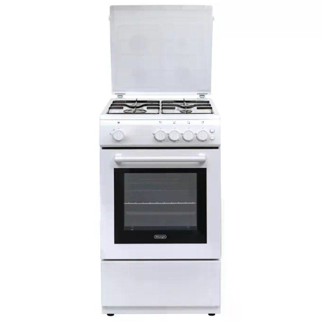 DELONGHI De'Longhi DL554GW2 Cucina a Gas 4 Fuochi Forno Gas Statico 49 L Classe A (83x50x50 cm
