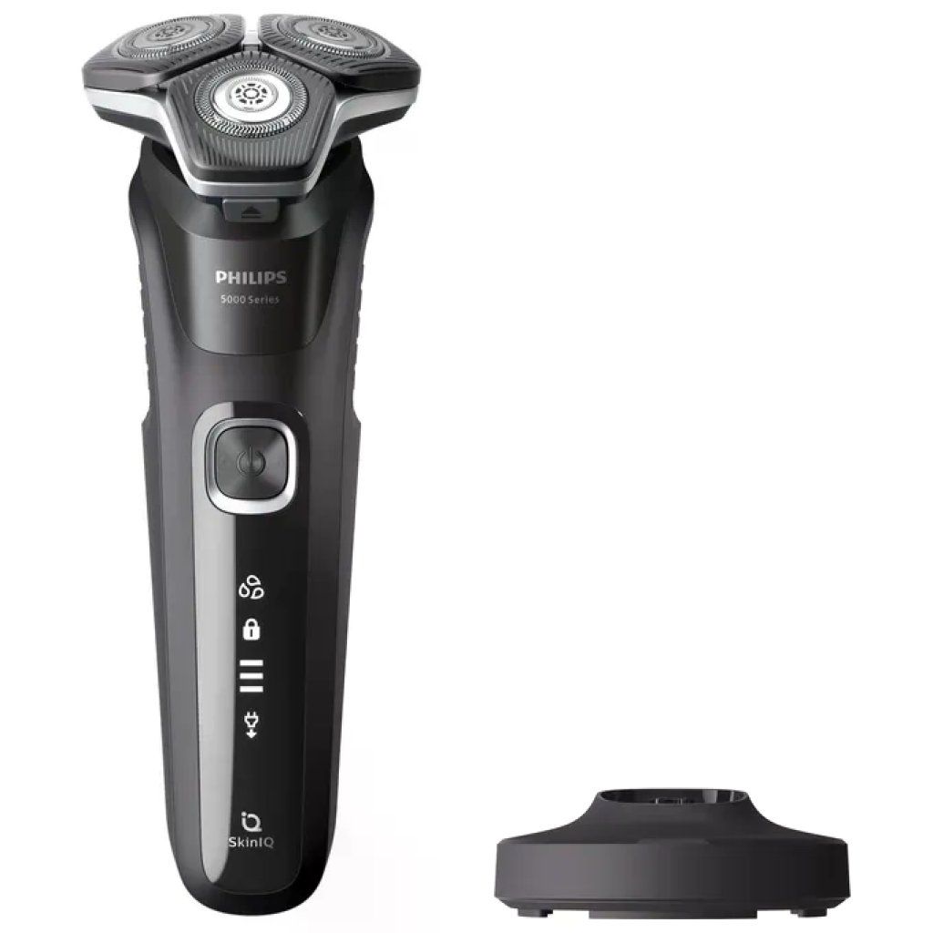 Philips Serie 5000 S5898/25 Rasoio Elettrico Wet & Dry, 3 Testine, SkinIQ, 60 Minuti, Nero Philips Serie 5000 S5898/25 Rasoio Elettrico Wet & Dry, 3 Testine, SkinIQ, 60 Minuti, Nero