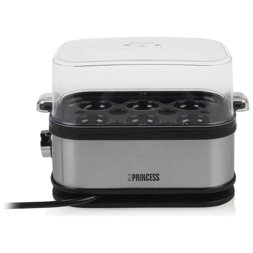 Princess 01.262046.01.001 Cuociuova per 6 Uova, 400 W, Nero e Argento Princess 01.262046.01.001 Cuociuova per 6 Uova, 400 W, Nero e Argento