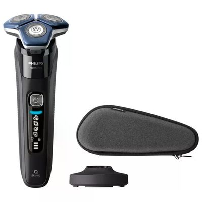 Philips S7886-35 Serie 7000 Rasoio elettrico Rotazione Wet e Dry 3 testine autonomia 60 min colore Nero