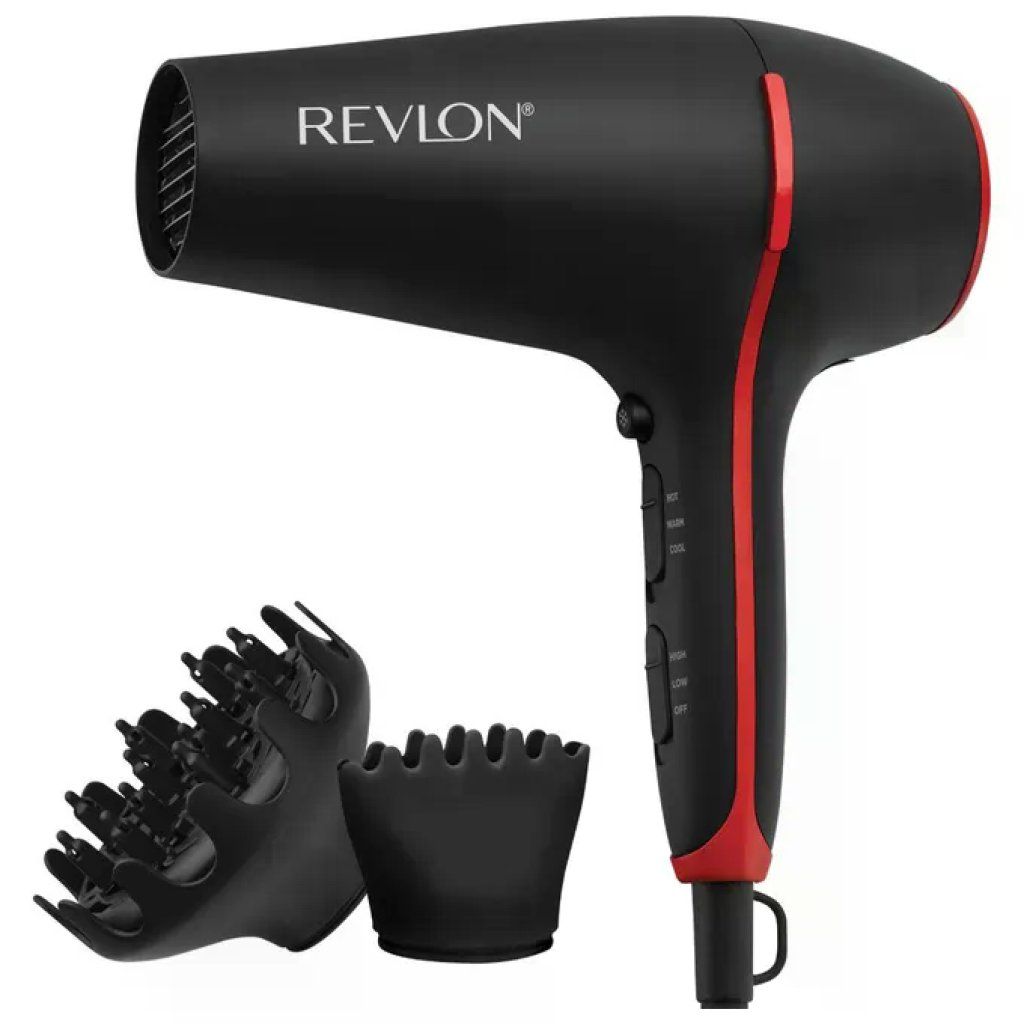 Revlon SmoothStay Coconut Asciugacapelli 2000 W Nero e Rosso con Diffusore Revlon SmoothStay Coconut Asciugacapelli 2000 W Nero e Rosso con Diffusore