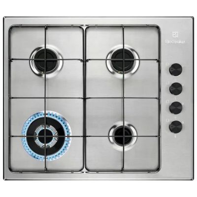 Electrolux EGS6414X Piano Cottura a Gas 60 cm, 4 Fuochi, Bruciatore Wok 4000 W, Inox Electrolux EGS6414X Piano Cottura a Gas 60 cm, 4 Fuochi, Bruciatore Wok 4000 W, Inox
