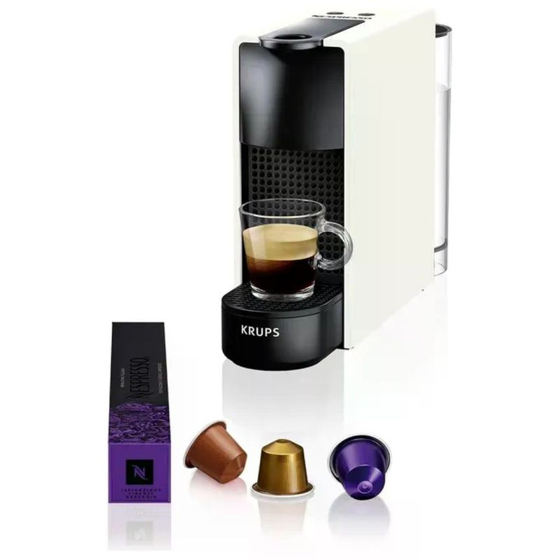 Krups Nespresso Essenza Mini XN110810 – Macchina da caffè a capsule, 19 bar, 1310 W, nera e bianca