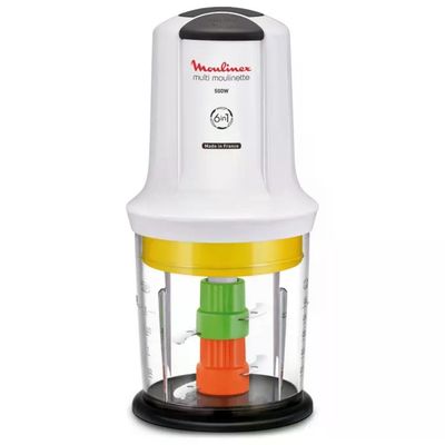 Moulinex La Moulinette AT723110 Tritatutto 6 in 1, 500 W, 0,5 L, Bianco