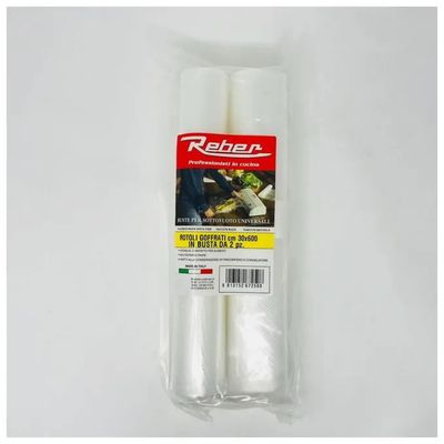 Reber 6725A – 2 Rotoli Goffrati per Sottovuoto, 30 cm x 6 m Reber 6725A – 2 Rotoli Goffrati per Sottovuoto, 30 cm x 6 m