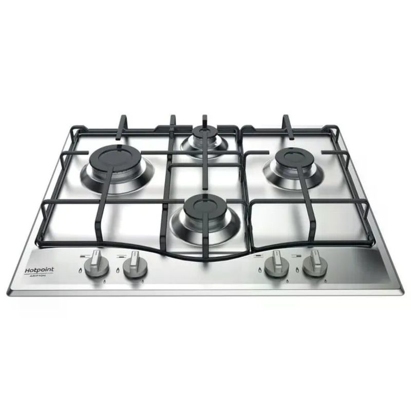 Hotpoint PCN642IXHAR Piano Cottura a Gas 60 cm, 4 Fuochi, Acciaio Inox
