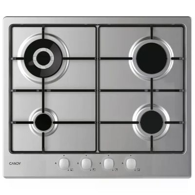 Candy CHW6BR4WX Idea – Piano cottura a gas 60 cm, 4 fuochi, acciaio inox Candy CHW6BR4WX Idea – Piano cottura a gas 60 cm, 4 fuochi, acciaio inox