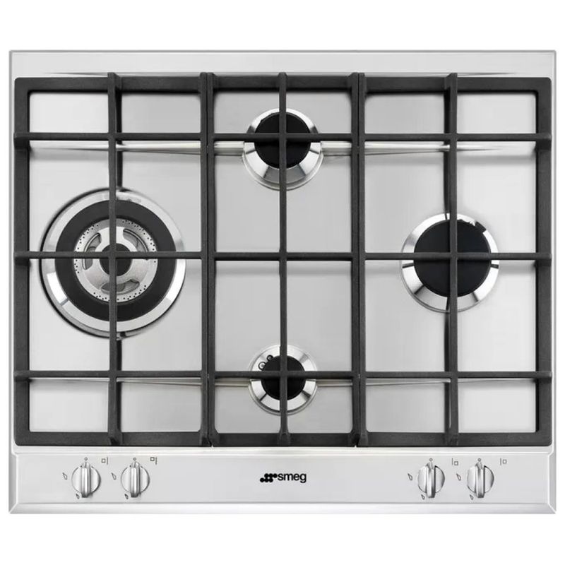Smeg P261XGH Selezione Piano cottura a gas 60 cm 4 fuochi griglie in ghisa 8800 W accensione