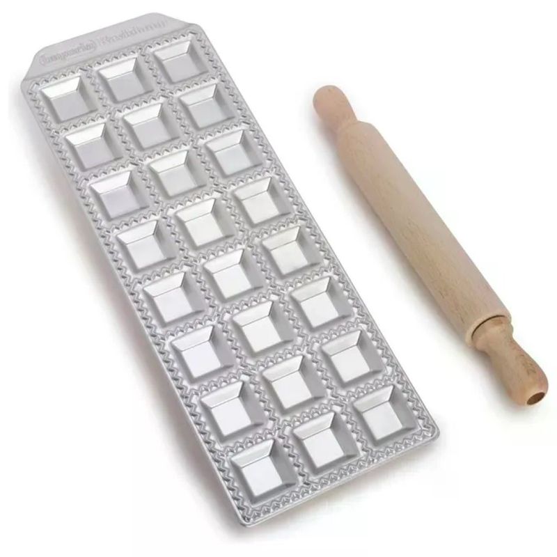 Imperia Raviolamp 3304 – Stampo per 24 Ravioli da 3,5 cm con Rullo in Legno Imperia Raviolamp 3304 – Stampo per 24 Ravioli da 3,5 cm con Rullo in Legno