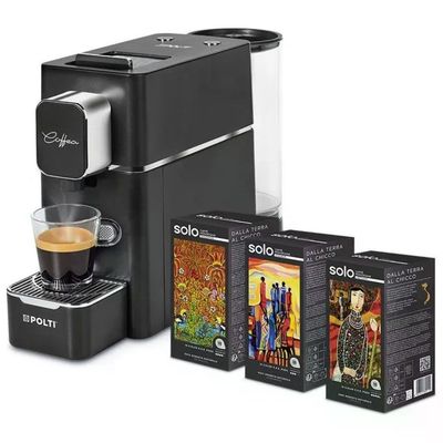 Polti Coffea S15W – Macchina da caffè a cialde E.S.E., 19 bar, 1400 W, bianca, con 54 cialde