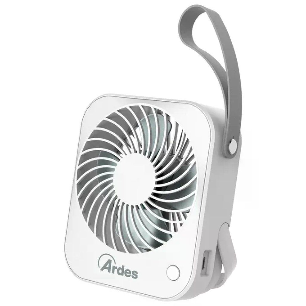 Ardes AR5F03BT Tauro Mini Ventilatore Portatile USB, 10 cm, 3 Velocità, Batteria 2000 mAh