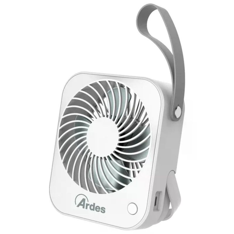 Ardes AR5F03BT Tauro Mini Ventilatore Portatile USB, 10 cm, 3 Velocità, Batteria 2000 mAh