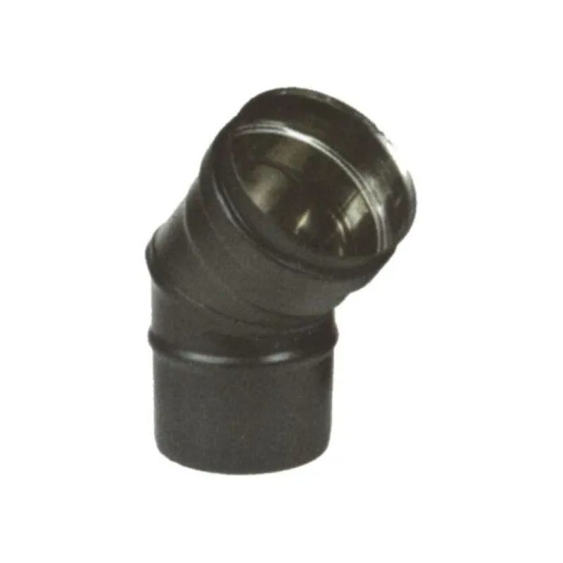 Maral 53578 Gomito a 45° per canna fumaria pellet 8 cm, inox AISI 316L nero