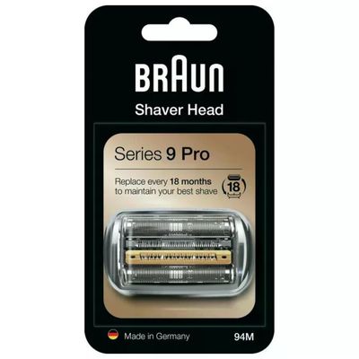 Braun 94M Testina di Ricambio Argento per Series 9 e Series 9 Pro
