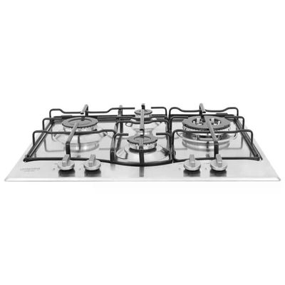 Hotpoint PCN642TIXHAR Piano cottura a gas 60 cm, 4 fuochi, bruciatore wok, acciaio inox