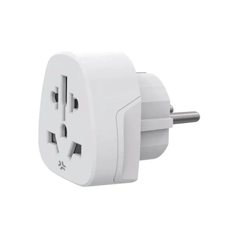 Celly Adattatore Universale da Viaggio Tipo F Bianco