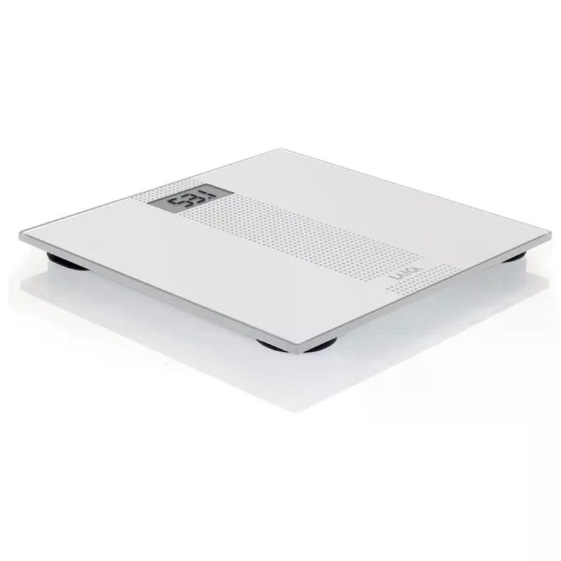 Laica PS1054 Bilancia Pesapersone Elettronica in Vetro Bianco, Portata 180 kg