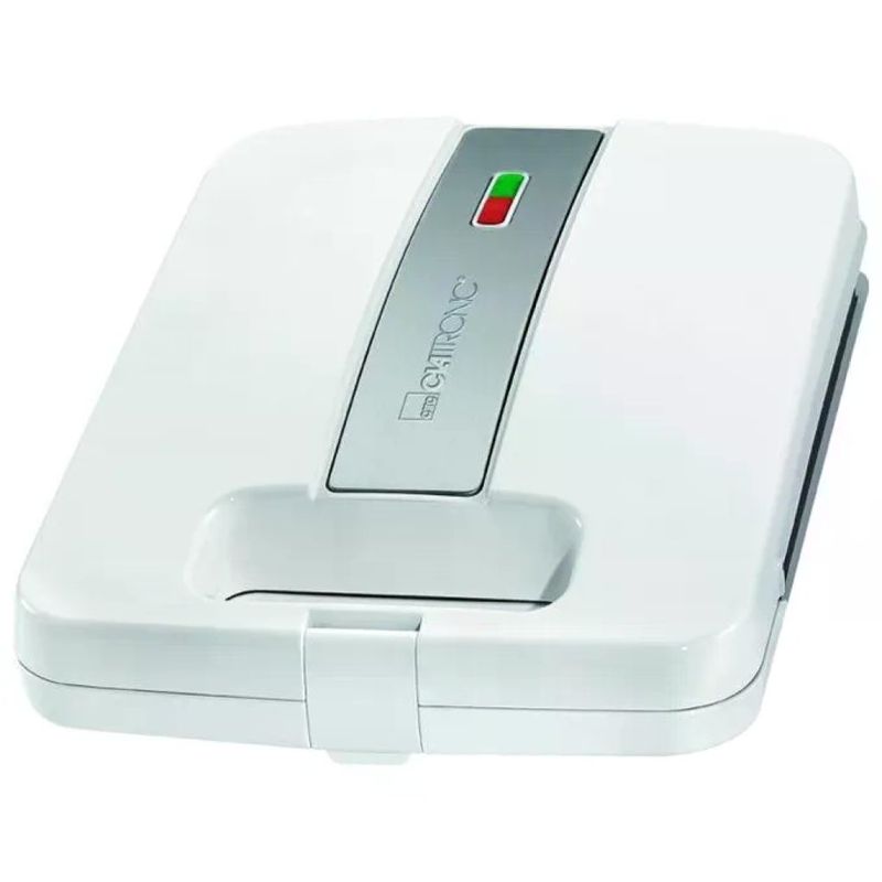 Clatronic ST 3629 Tostiera per 4 Toast, 1200 W, Piastre Antiaderenti, Bianca