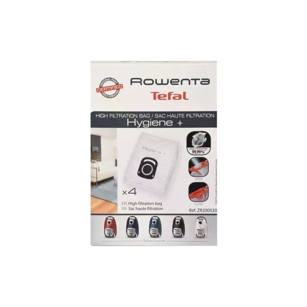 Rowenta Hygiene+ ZR200520 Sacchetti per Aspirapolvere, 4 Pezzi