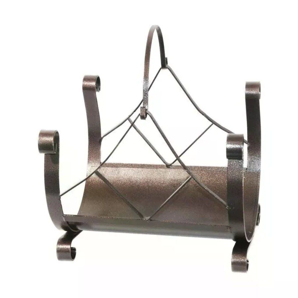MILLE CM 40X32XH45 Portalegna Portatile in Ferro Battuto Verniciato a Polveri con Maniglia Centrale MILLE CM 40X32XH45 Portalegna Portatile in Ferro Battuto Verniciato a Polveri con Maniglia Centrale