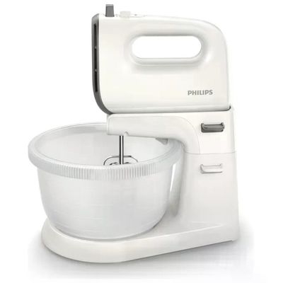 Philips HR3745/00 Viva Collection Sbattitore con Ciotola 3 L, 450 W, 5 Velocità + Turbo, Bianco