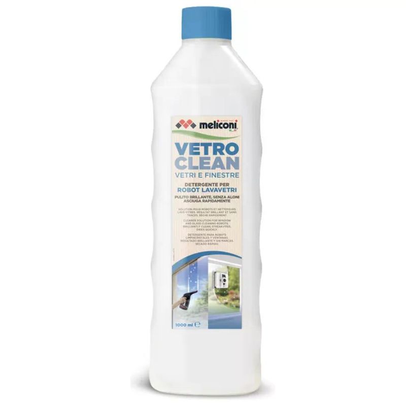 Meliconi Vetri Clean 621038 Detergente per Vetri Anti-Aloni, 1 L