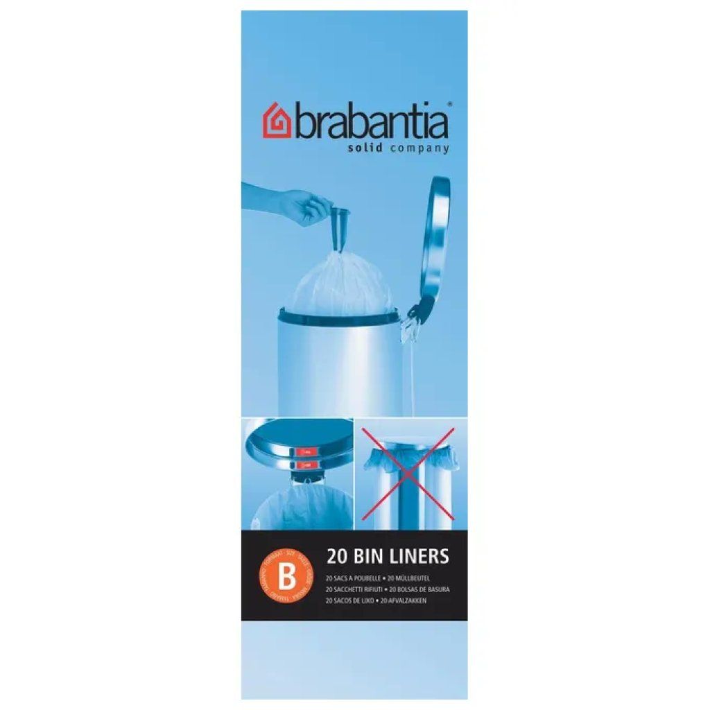 Brabantia PerfectFit Sacchetti Tipo B da 5 L, 20 Pezzi