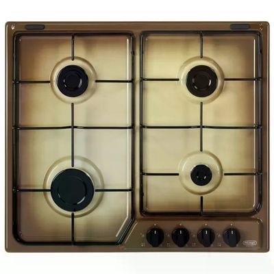 DELONGHI De’Longhi YTF 46 ASV Piano Cottura a Gas 60 cm, 4 Fuochi, Marrone
