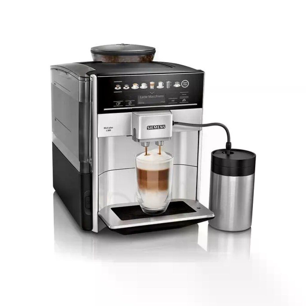 Siemens EQ.6 TE653M11RW – Macchina da caffè automatica, 1,7 L, 15 bar, argento