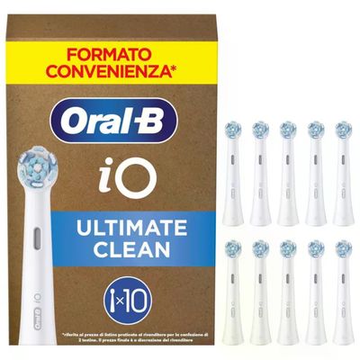Oral-B iO Ultimate Clean Testine di Ricambio, 2 Pezzi, Bianche Oral-B iO Ultimate Clean Testine di Ricambio, 2 Pezzi, Bianche