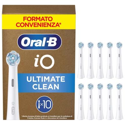 Oral-B iO Ultimate Clean – 2 testine di ricambio bianche Oral-B iO Ultimate Clean – 2 testine di ricambio bianche