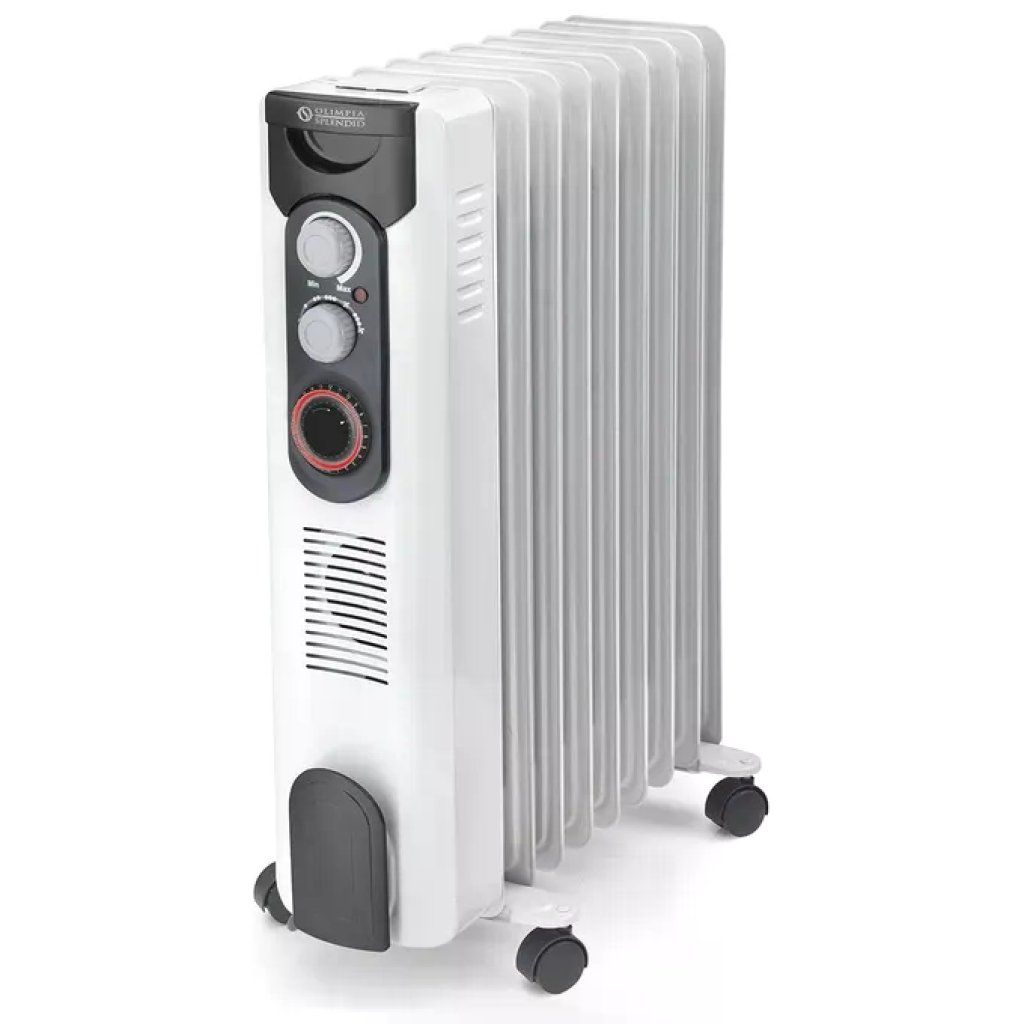 Olimpia Splendid Caldorad 9TT Radiatore a Olio 2000 W, 9 Elementi, Timer 24 h, Funzione ECO, Bianco