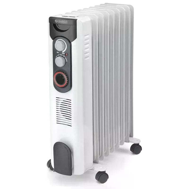 Olimpia Splendid Caldorad 9TT Radiatore a Olio 2000 W, 9 Elementi, Timer 24 h, Funzione ECO, Bianco