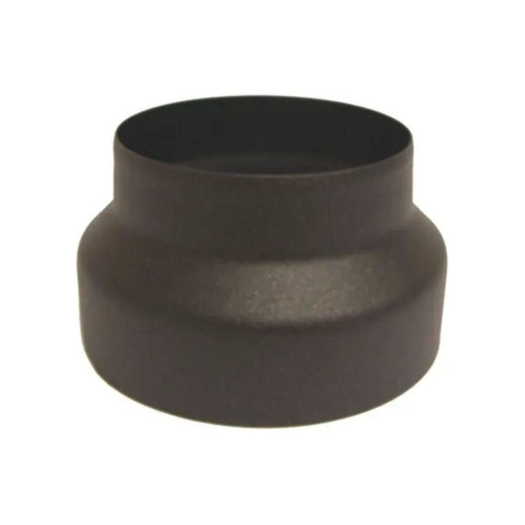 SAVE Riduzione Smaltata per Tubo Fumo 13/12 cm, L 34 cm, Nero Opaco