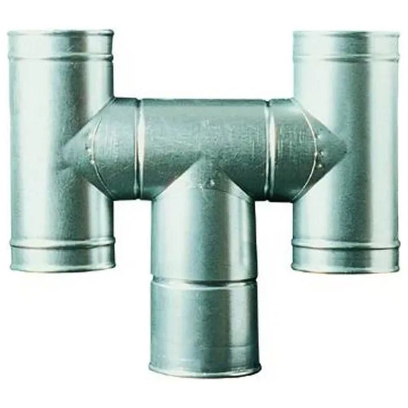 VIGOR-BLINKY Comignolo a H in Lamiera Zincata 12 cm