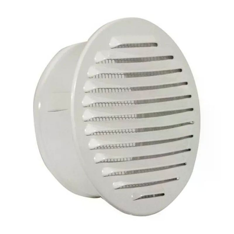 ALU MAGGINI 2768130 Griglia di Aerazione in Alluminio 8 cm Bianca con Rete Antinsetti