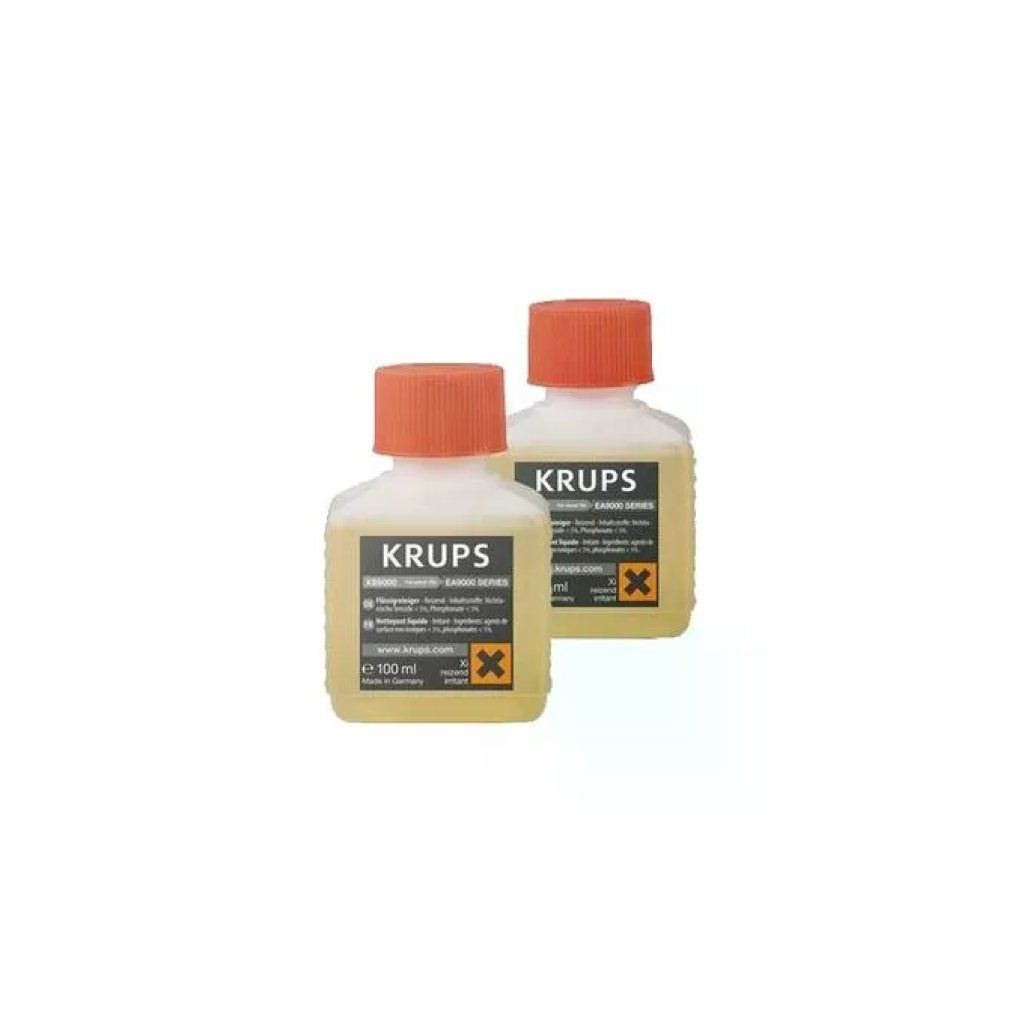 Krups XS900010 Detergente per Sistema Latte, 2 Flaconi da 100 ml